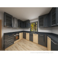 High Quality Espresso Solid Wood Kitchen Cabinets Design